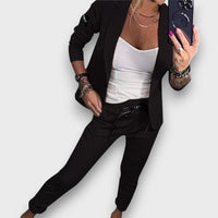 Verena – Moderner Blazer-Zweiteiler – Schwarz
