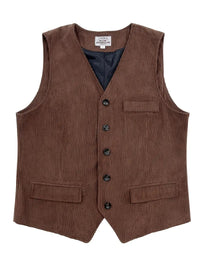 Fergus – Elegante Cord Weste – Braun