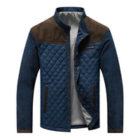 Herren-Steppjacke mit segmentierter Struktur | flächige Steppung – Braun Blau