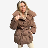 Maria | Elegante Wattierte Jacke – Braun