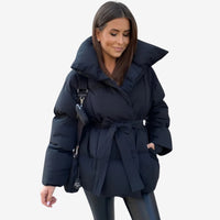 Maria | Elegante Wattierte Jacke – Schwarz