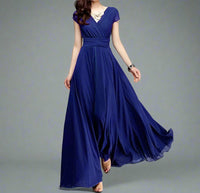 Karmilda | Elegantes Chiffon-Abendkleid für Damen – Blau