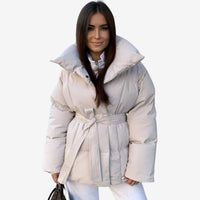 Maria | Elegante Wattierte Jacke – Beige