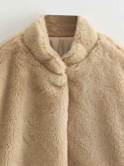 Klevonith | Kuscheliger Teddy-Fleece Mantel für Damen aus Lammfell