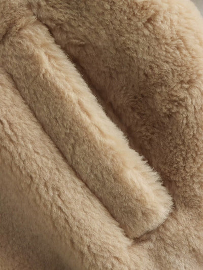 Klevonith | Kuscheliger Teddy-Fleece Mantel für Damen aus Lammfell