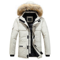 Walter | Stylische Winterkapuzenjacke – Creme