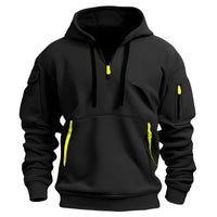 Burton - Moderner Hoodie mit halbem Reißverschluss – Schwarz