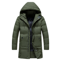 Herren Winterjacke | Gepolsterter Mantel Mit Kapuze – Grün
