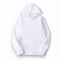 Basic Hoodie für Damen mit Kapuze und Kordelzug einfarbig – Weiß