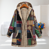 Valéria - Eleganter Mid-Season Mantel – Grün-Multicolor-Braun
