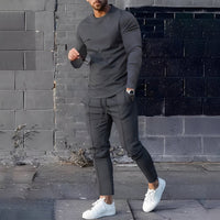 Adelard - Herren-Set mit Pullover und Hose – Dunkelgrau
