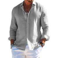 Félicien - Angenehmes langärmeliges Poloshirt – Grau
