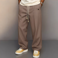 Henri - Bequeme Herrenhose mit Zugband – Khaki