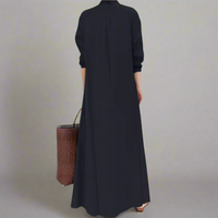 Vrenilda | Lockeres Premium-Hemdkleid für jeden Tag – Schwarz