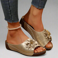 Venlind | Elegante Keil-Sandalen für den Sommer – Gold