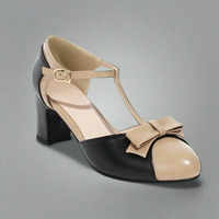 Quelharda | Retro T-Strap Pumps für Sommer – Schwarz