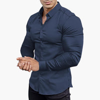 Slim-Fit Hemd für Herren – Dunkelblau