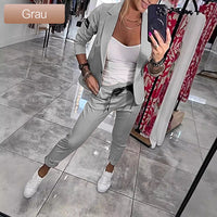 AYLIN - SET AUS BLAZER UND HOSE IN ZWEI TEILEN – Grau
