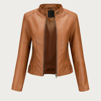 Jeniffer™ | Lederjacke im modernen Stil – Hellbraun