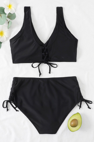 Élisa - Einfarbiger Badeanzug Bikini