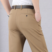 Herrenhosen | Stretch-Konstruktion mit klassischer Länge – Khaki
