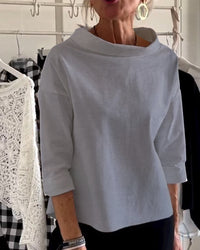 Modernes Oberteil für Damen | Kurzarm – Grau