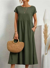 Darcy | Bauchbedeckendes Komfortkleid – Grün