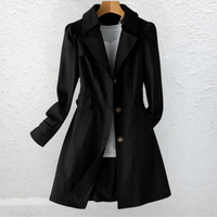 Abegail | Vintage-Trenchcoat – Schwarz