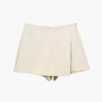 Vibrante Skort für Frauen - Bequem und Elegant für den Sommer – Creme