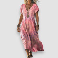 LUNA - VINTAGE KLEID MIT FARBVERLAUF – Rosa