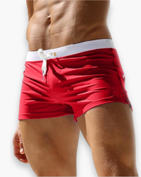 Herren Stylische Badehose | Schnell Trocknend – Rot