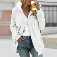 Chloe - Komfortable Damenjacke mit Kapuze – Weiß