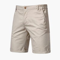 Herren Baumwollshorts mit Gummibund und Seitentaschen – Champagner