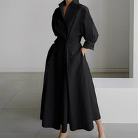 Lavina - Komfortables Kleid mit lässigem Schnitt – Schwarz