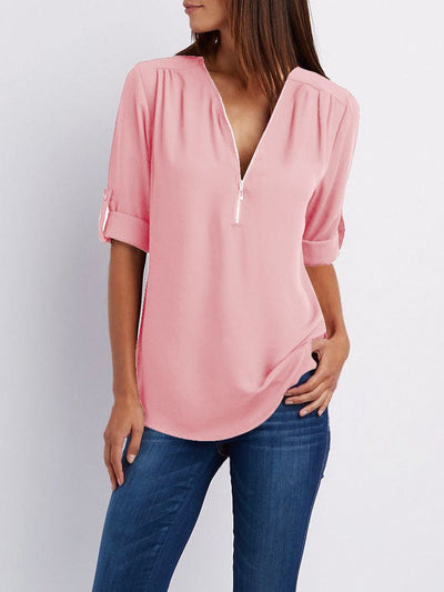 Langärmelige Lockere Bluse