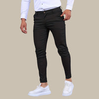Chinohose für Herren - Slim Fit Stretch-Hose für den Sommerurlaub – Dunkelbraun/Grau
