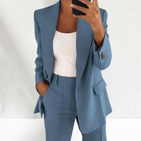 Teresa™ Elegantes Damenanzug-Set (2-teilig) – Blau