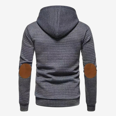 Julien | Stylischer Kapuzenpullover für Herren mit Patchwork-Details an den Ärmeln
