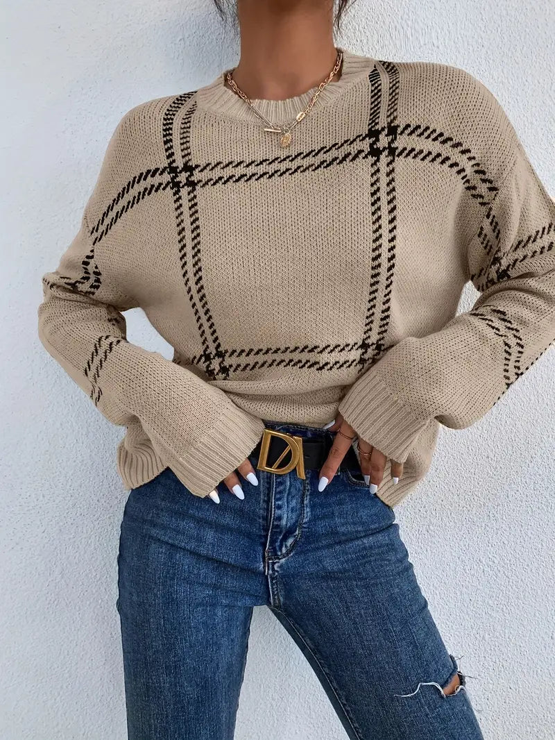 Clirina | Rundhalsausschnitt mit hängenden Schultern für einen schicken Pullover in der Saisongarderobe