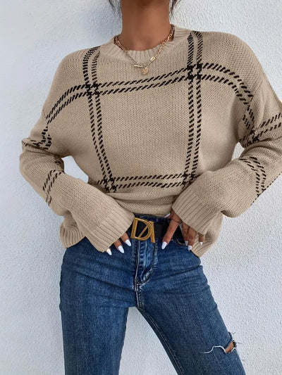 Clirina | Rundhalsausschnitt mit hängenden Schultern für einen schicken Pullover in der Saisongarderobe