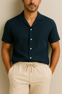 Troy – Sommerrock und Anzug aus Leinen für Herren – Sommerliche Eleganz – Marine