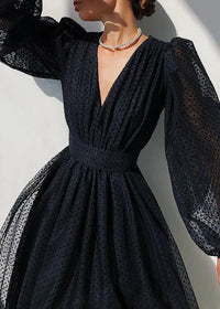 Emina - Elegantes Kleid – Schwarz
