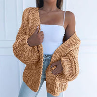 DICKES MOHAIR CARDIGAN | WEICH, WARM, STILVOLL – Goldbraun