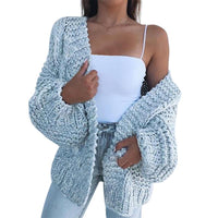 DICKES MOHAIR CARDIGAN | WEICH, WARM, STILVOLL – Himmelblau