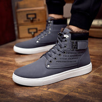 Owen | Neue High Top Canvas Freizeitschuhe Männer – Grau