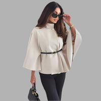 ROMILDA - MANTELJACKE MIT GÜRTEL – Beige