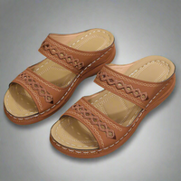 Delina | Premium Orthopädische Damen-Sandalen für bequemen Sommer – Dunkelbraun