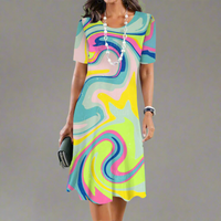 Urswinda | Elegantes Farbverlauf-Sommerkleid – 5ZNBZ