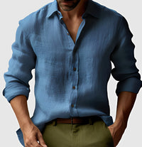 Emile - Einfaches, zeitloses Hemd – Blau