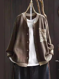 Ava | Strick-Cardigan – Braun